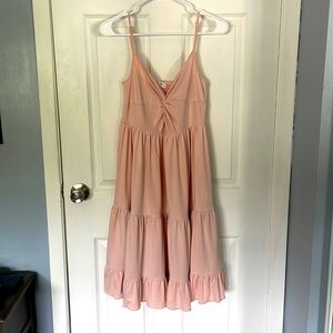 Pink flowy dress!!